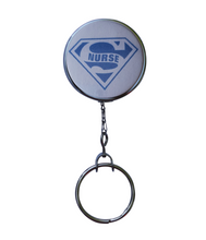 Blue Super Nurse Retractable ID Badge Reel
