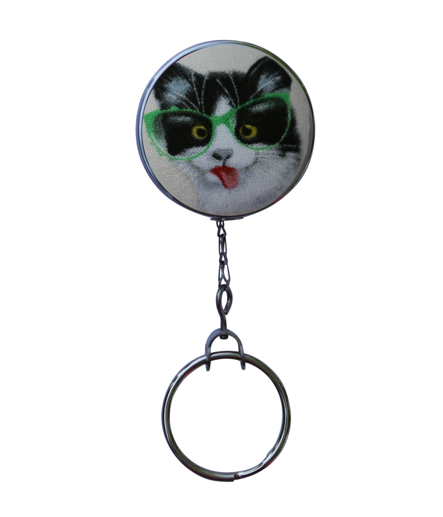 Retractable ID Badge Reel - Silly Cat – Jularoo Designs