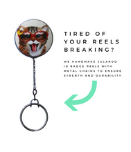 Happy Cat Retractable ID Badge Reel