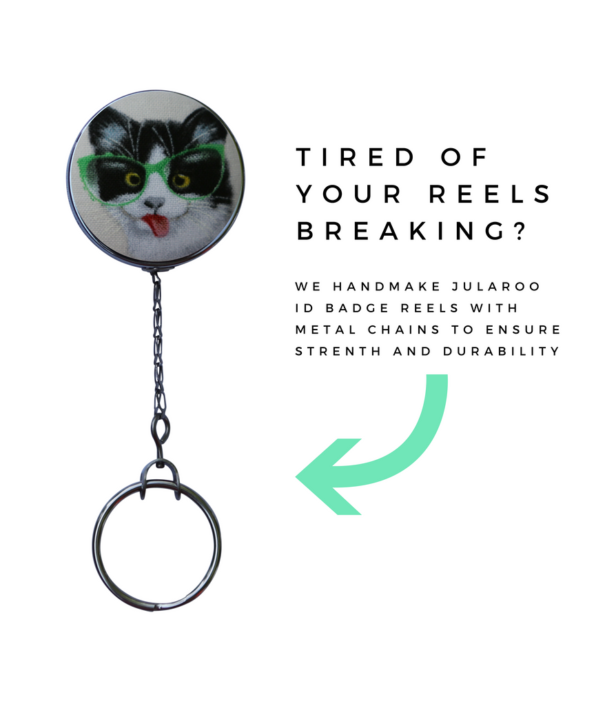Funny Cat With Green Glasses Retractable ID Badge Reel – Jularoo