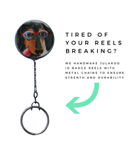 Funny Dachshund Dog Print Retractable ID Badge Reel