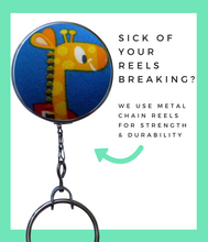 Retro Style Giraffe Retractable ID Badge Reel