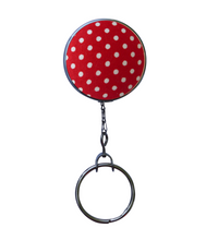 Red Polka Dot Retractable ID Badge Reel