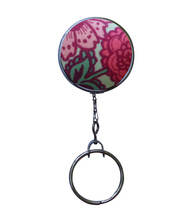 Seafoam Flowers Retractable ID Badge Reel