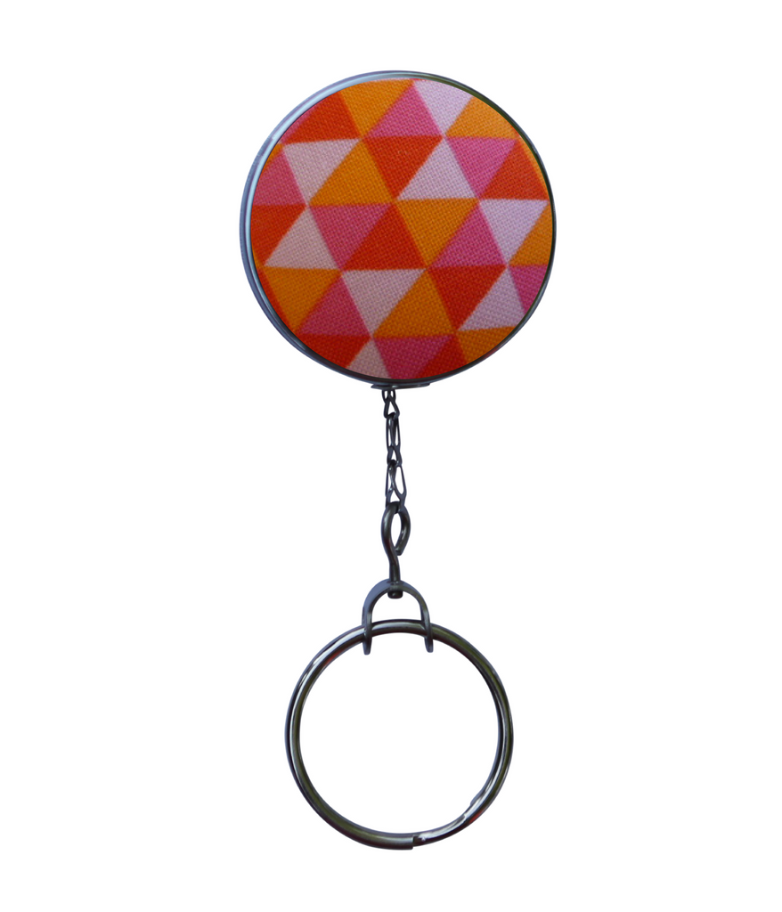 Bright Orange and Pink Triangle Retractable ID Badge Reel – Jularoo Designs
