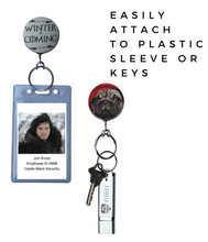 Retractable ID Badge Reel - Silly Cat