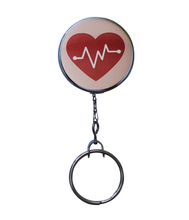 Large Heartbeat Retractable ID Badge Reel