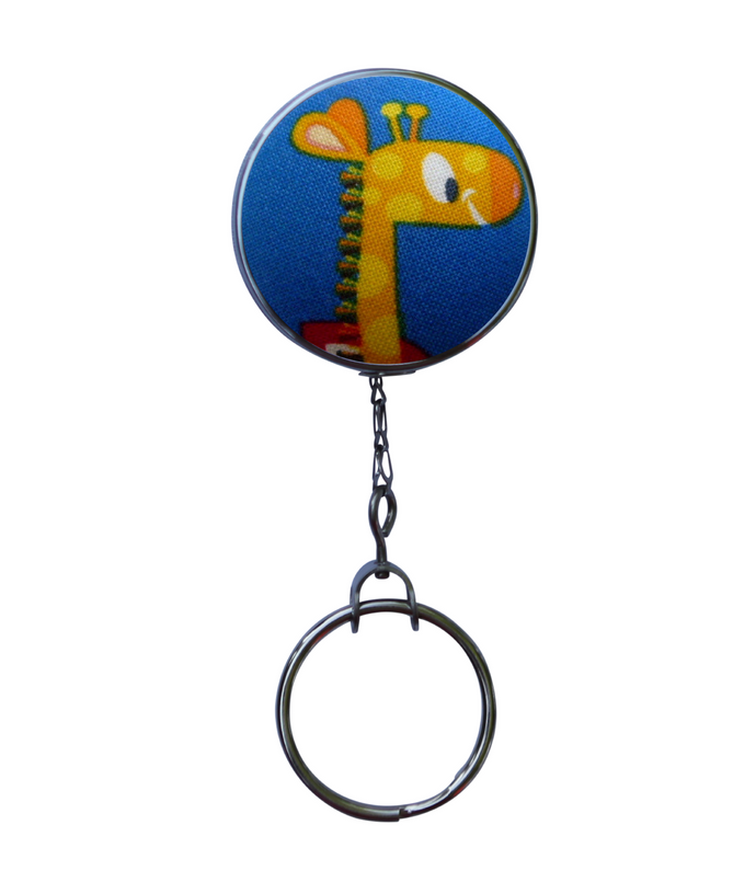 Retro Style Giraffe Retractable ID Badge Reel