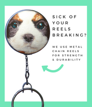 Maltese Dog Print Retractable ID Badge Reel