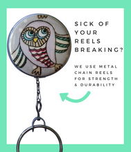 Cute Owl Retractable ID Badge Reel