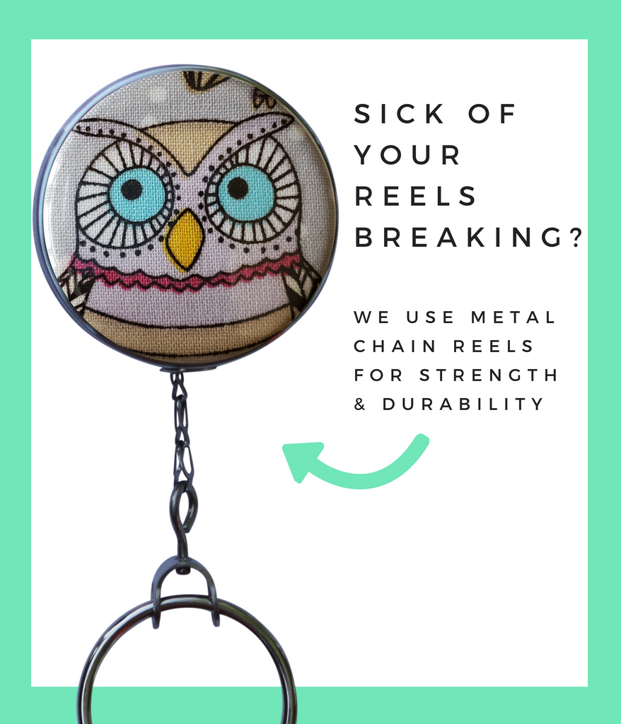 Owl Retractable Name Badge Reels