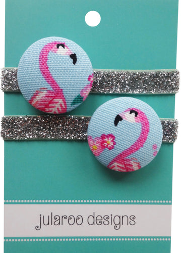 Pink Flamingo Hair Ties - 2 Colors to Choose From