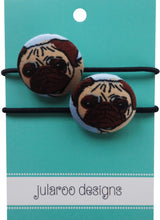 Pug Dog Hair Ties - 3 Colors to Choose From