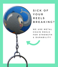 Retractable ID Badge Reel - Retro Elephant