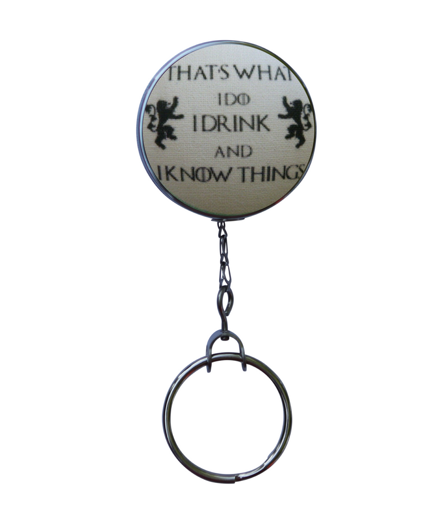 Retractable ID Badge Reel - That's What I Do I Drink And I Know Thing –  Jularoo Designs
