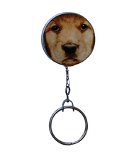 Yellow Lab Dog Print Retractable ID Badge Reel