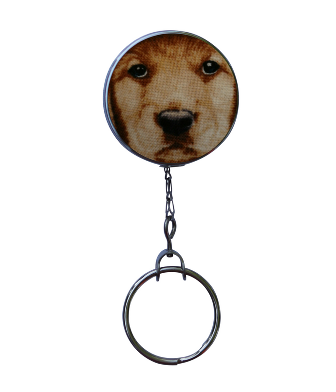 Yellow Lab Dog Print Retractable ID Badge Reel