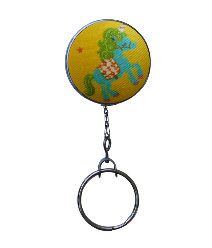 Turquoise Unicorn Retractable ID Badge Reel