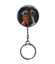 Funny Dachshund Dog Print Retractable ID Badge Reel