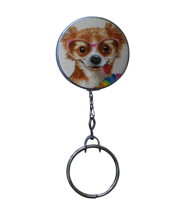 Funny Chihuahua Dog Retractable ID Badge Reel