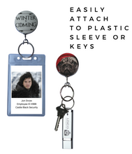 "Be Awesome Like A Girl" Retractable ID Badge Reel