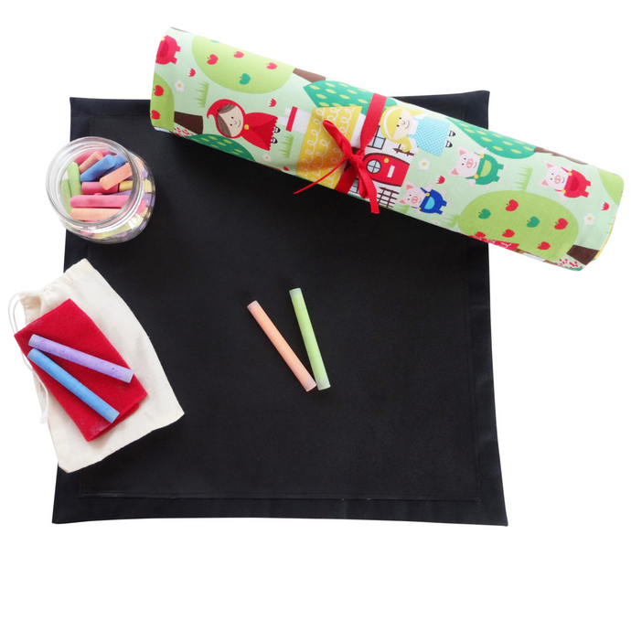 Little Red Riding Hood Travel Chalkboard Mat for Creative Kids