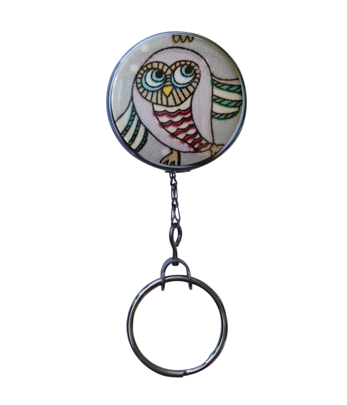 Cute Owl Retractable ID Badge Reel