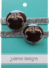 Pug Dog Hair Ties - 3 Colors to Choose From