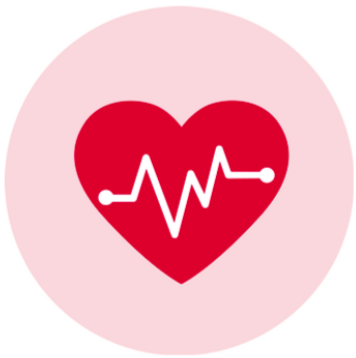 Large Heartbeat Retractable ID Badge Reel