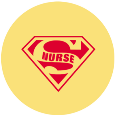 Super Nurse Yellow Retractable ID Badge Reel