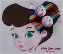 Purple and Pink Unicorn Hair Clips